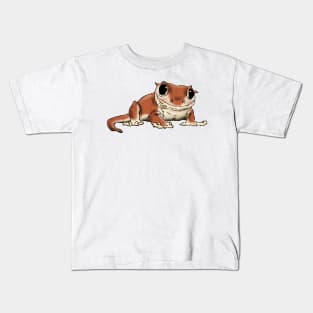 Happy Crested Gecko, Smiling Gecko, Cute Crestie Kids T-Shirt